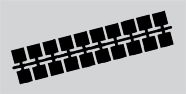 Farbstreifen Einser grau P5 10 Streifen
