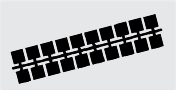 Farbstreifen Einser grau P6 10 Streifen