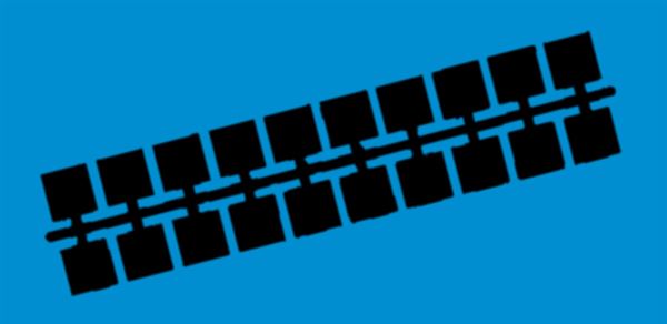 Farbstreifen Einser hellblau 10 Streifen