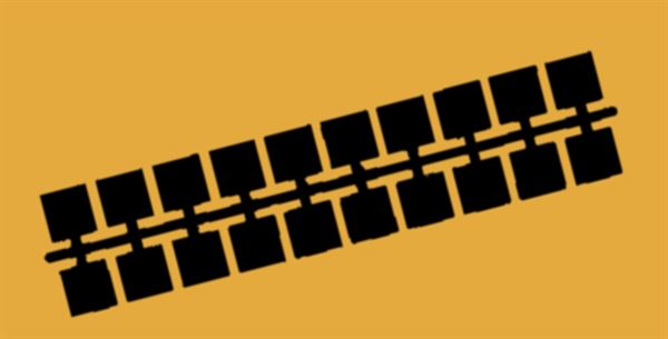 Farbstreifen Einser hellbraun 10 Streifen