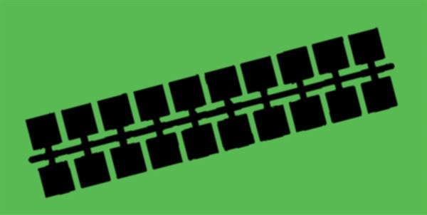 Farbstreifen Einser hellgrün 10 Streifen