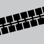 Farbstreifen Einser hellgrau 10 Streifen