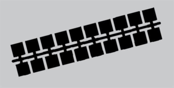 Farbstreifen Einser hellgrau 10 Streifen