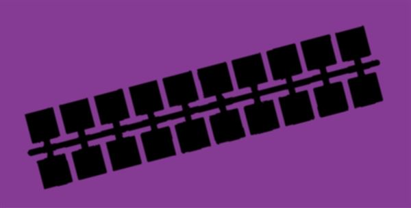 Farbstreifen Einser violett 10 Streifen