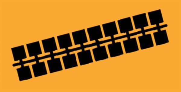 Farbstreifen Einser maisgelb 10 Streifen