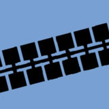 Farbstreifen Einser mittelblau 10 Streifen