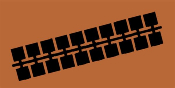 Farbstreifen Einser mittelbraun 10 Streifen