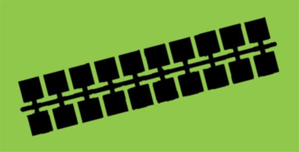 Farbstreifen Einser mittelgrün 10 Streifen