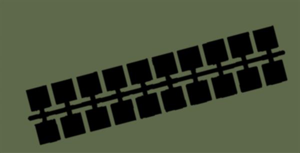 Farbstreifen Einser oliv 10 Streifen