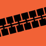 Farbstreifen Einser orange 10 Streifen