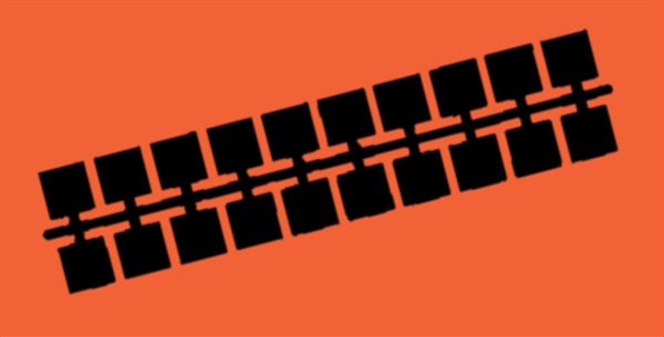 Farbstreifen Einser orange 10 Streifen