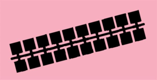 Farbstreifen Einser rosa 10 Streifen