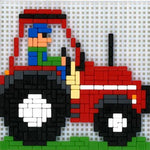 Stickit-Pixel kleiner roter Traktor