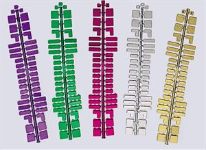 Farbstreifen gross grün metallic 6 Streifen