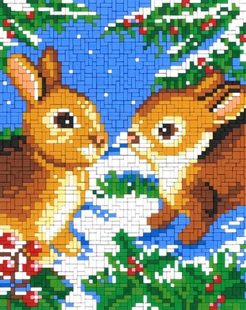 Stickit Zwei Häschen im Wald